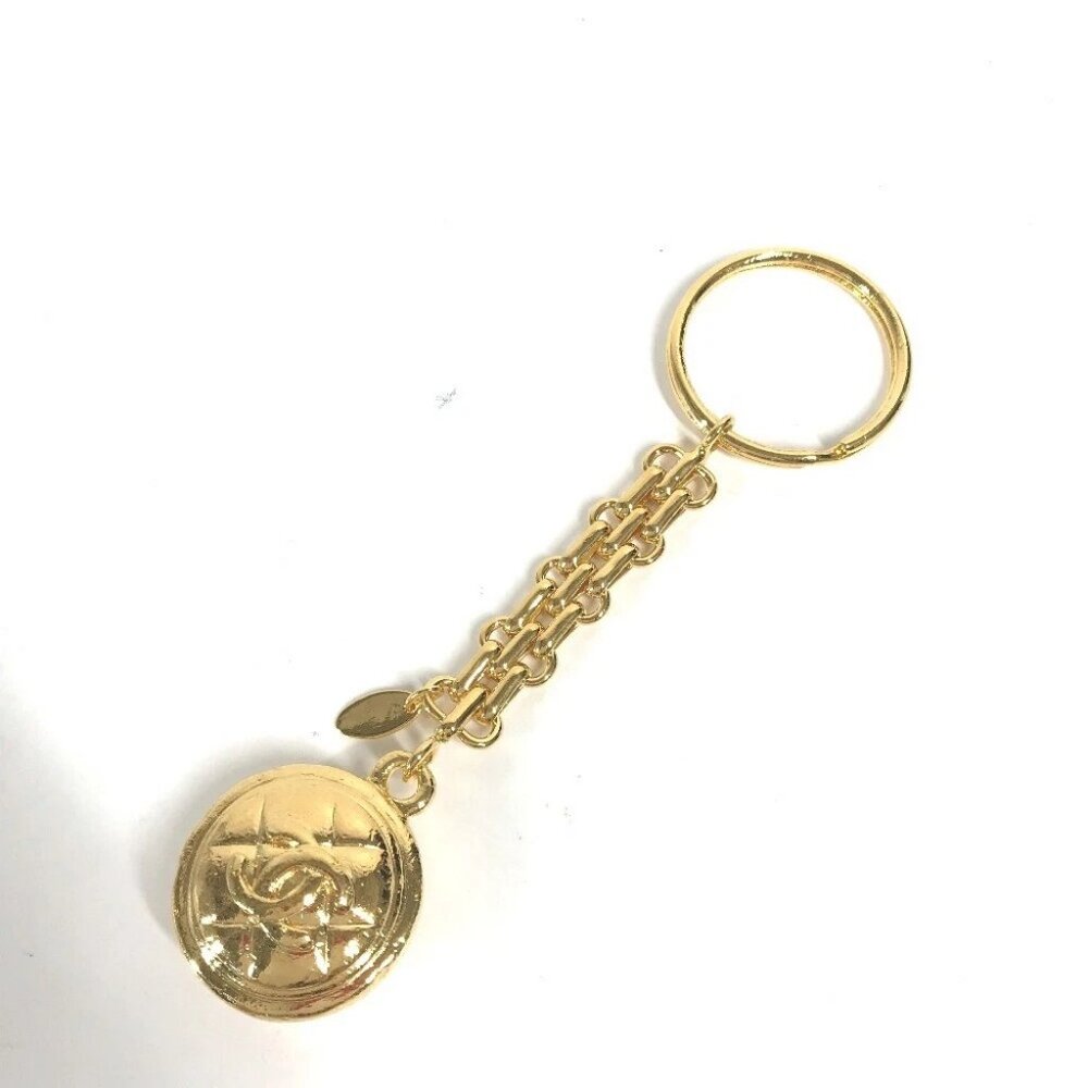 CHANEL Vintage chain CC CC Mark Bag Charm Matelasse Quilted Key Holder - Picture 4 of 11